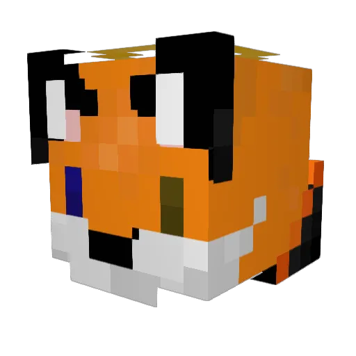 crazy_fox_626 Minecraft avatar head, 3D render