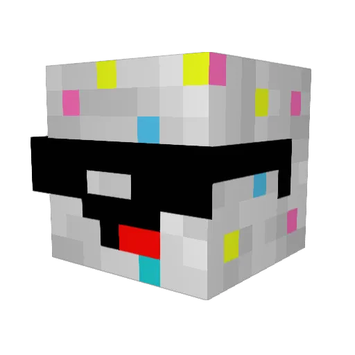 crazy_ice_cream Minecraft avatar head, 3D render