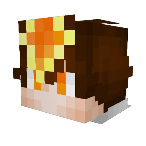crazy_illae Minecraft avatar head, 3D render