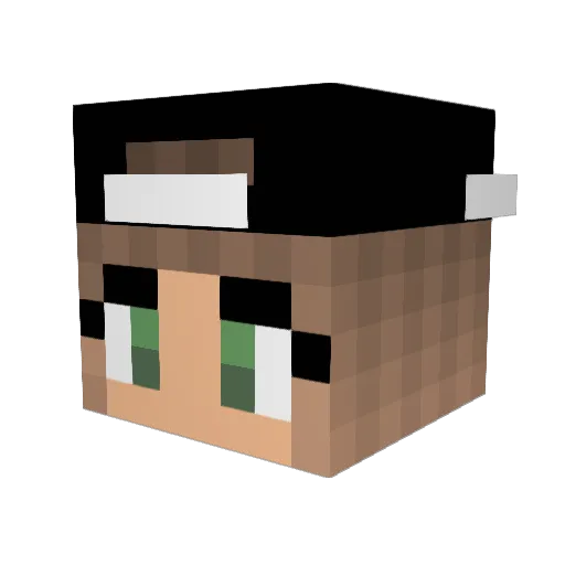 crazy_peanut05 Minecraft avatar head, 3D render