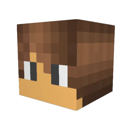 crazy_potatooo Minecraft avatar head, 3D render