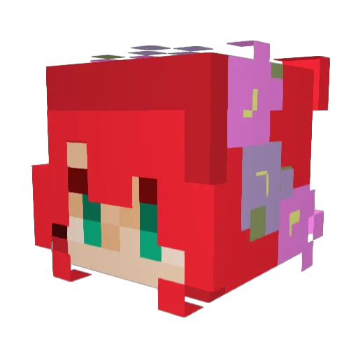 crazyamy243 Minecraft avatar head, 3D render