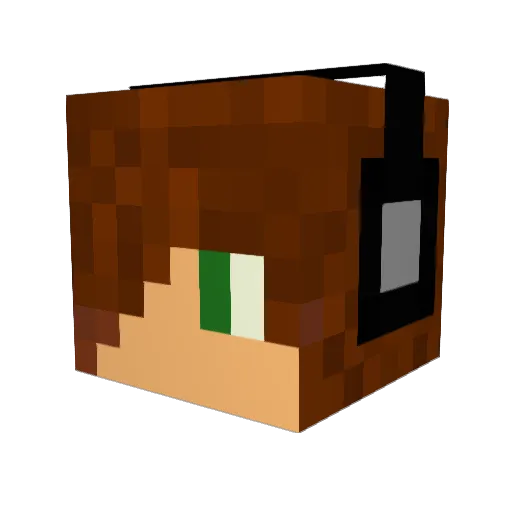 crazyaner954 Minecraft avatar head, 3D render
