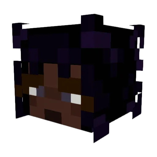 crazyapplehead Minecraft avatar head, 3D render