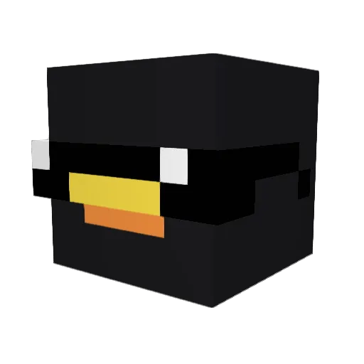 crazyaxo Minecraft avatar head, 3D render