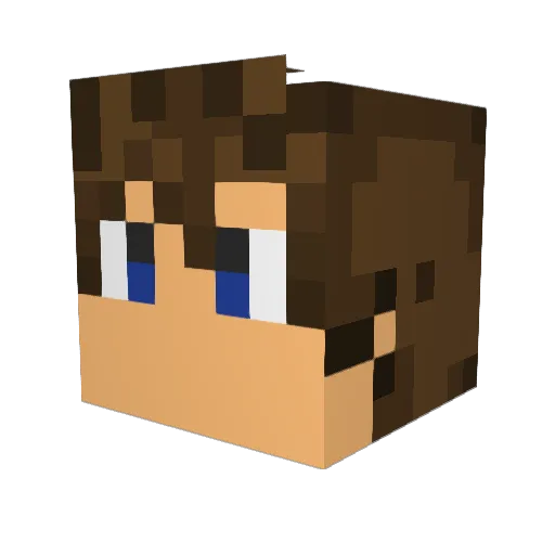 crazyband Minecraft avatar head, 3D render