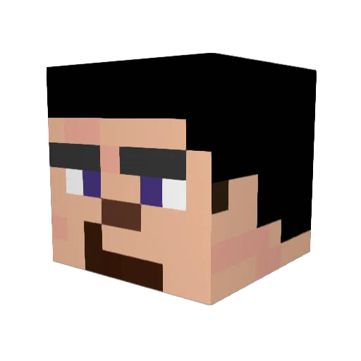 crazyboxhead Minecraft avatar head, 3D render