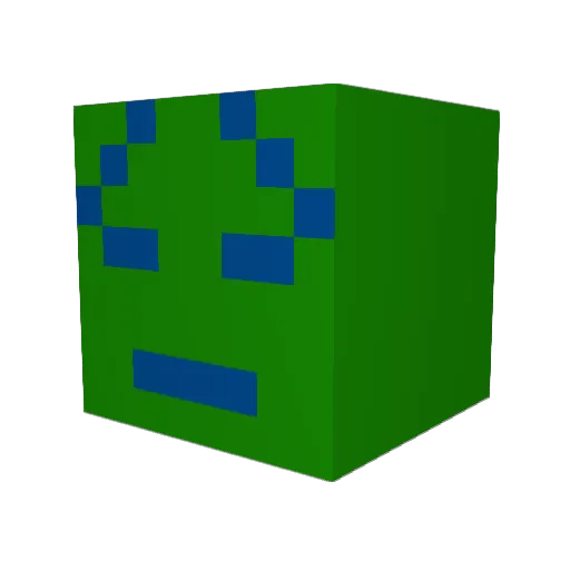crazyboxheadman Minecraft avatar head, 3D render