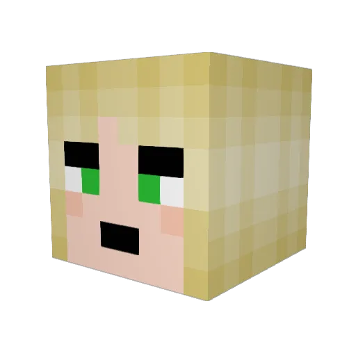crazyboy119 Minecraft avatar head, 3D render