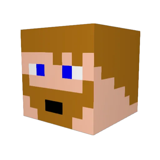 crazybush Minecraft avatar head, 3D render