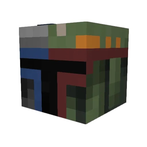 crazybutters Minecraft avatar head, 3D render