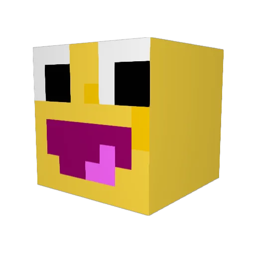 crazycam1 Minecraft avatar head, 3D render