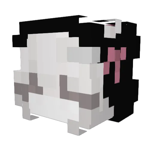 crazycapibara Minecraft avatar head, 3D render