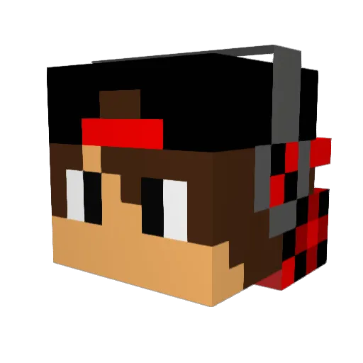 crazycapps Minecraft avatar head, 3D render