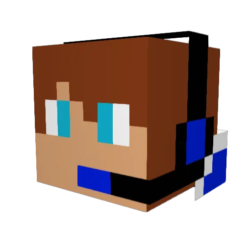 crazyclarkzzzzz Minecraft avatar head, 3D render