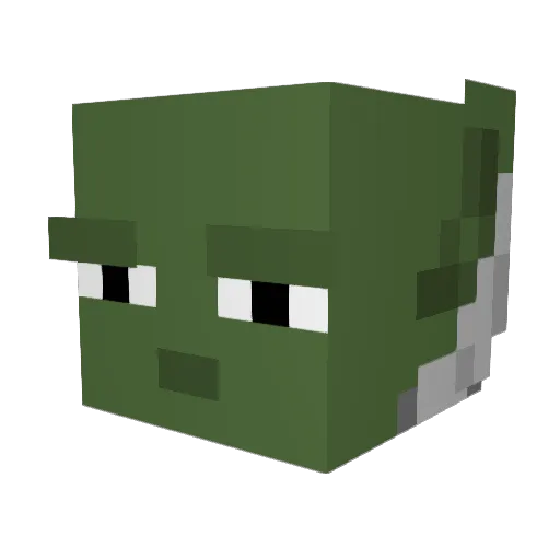 crazycoal7 Minecraft avatar head, 3D render