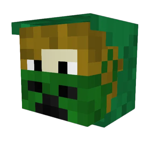 crazycon678 Minecraft avatar head, 3D render