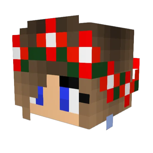 crazycrazygirl Minecraft avatar head, 3D render
