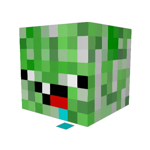 crazycreeper221 Minecraft avatar head, 3D render