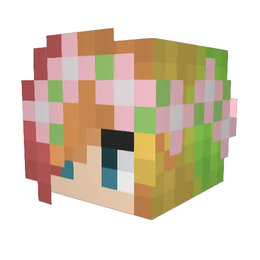 crazydata59 Minecraft avatar head, 3D render