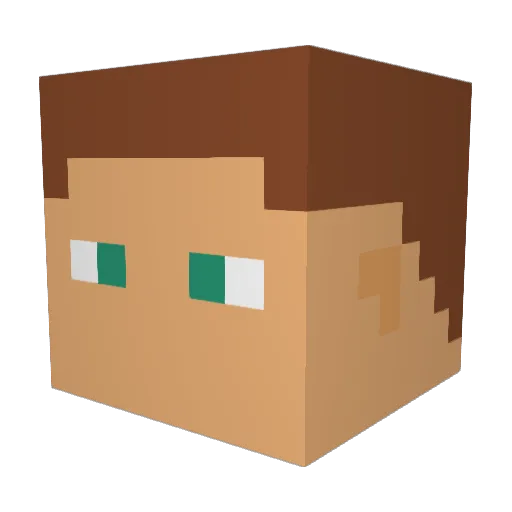 crazydude45 Minecraft avatar head, 3D render