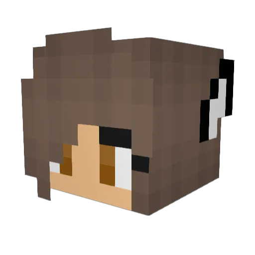 crazyformyself7 Minecraft avatar head, 3D render
