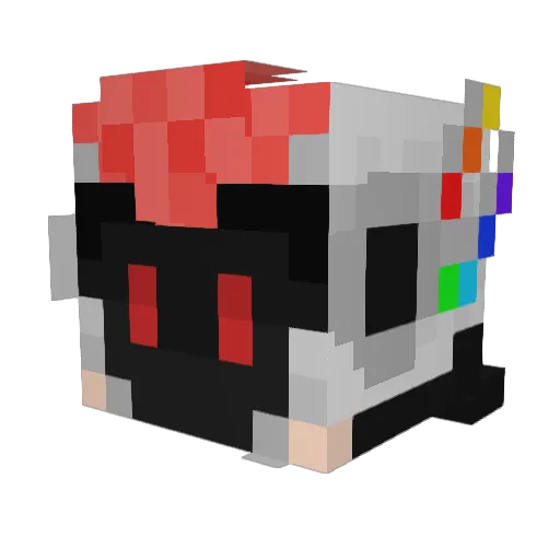 crazyframe Minecraft avatar head, 3D render