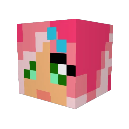 crazygamer124 Minecraft avatar head, 3D render