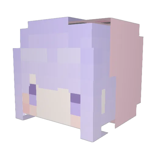 crazyghost7 Minecraft avatar head, 3D render
