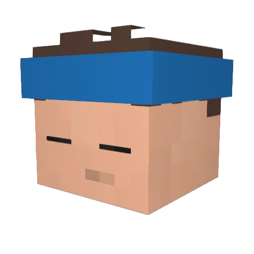 crazyiq Minecraft avatar head, 3D render