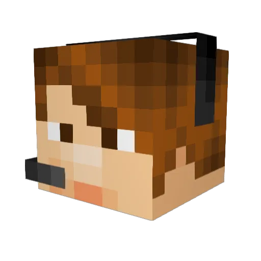 crazyjakob Minecraft avatar head, 3D render