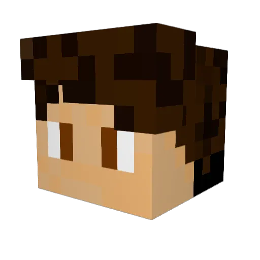crazykettle123 Minecraft avatar head, 3D render
