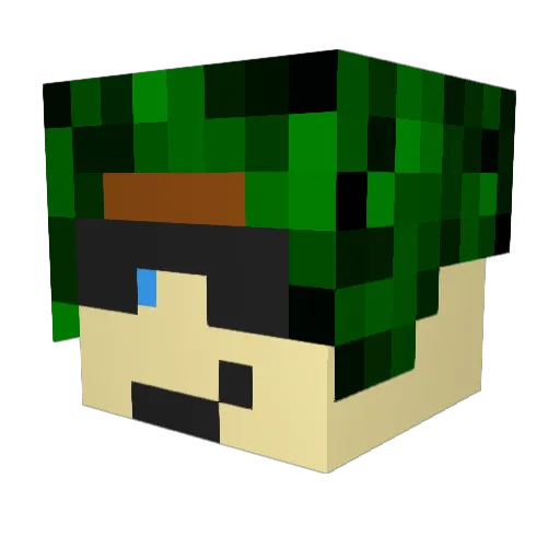 crazykid5624 Minecraft avatar head, 3D render
