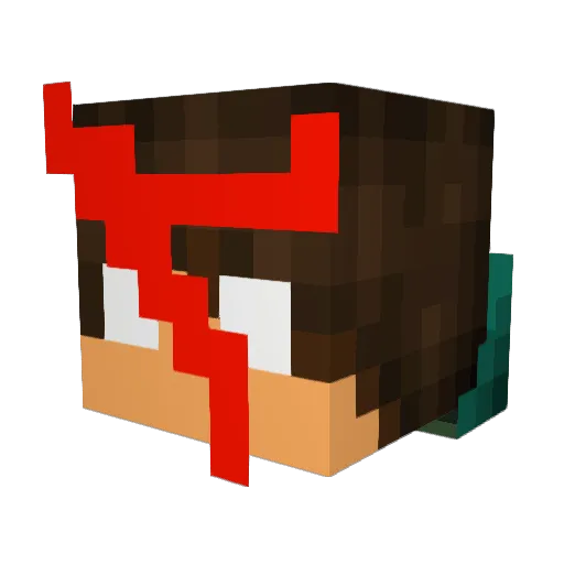 crazykid67 Minecraft avatar head, 3D render