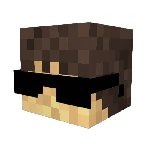 crazykipz Minecraft avatar head, 3D render