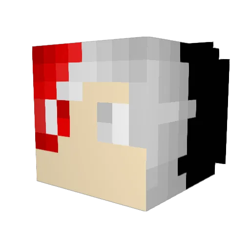 crazykydude Minecraft avatar head, 3D render