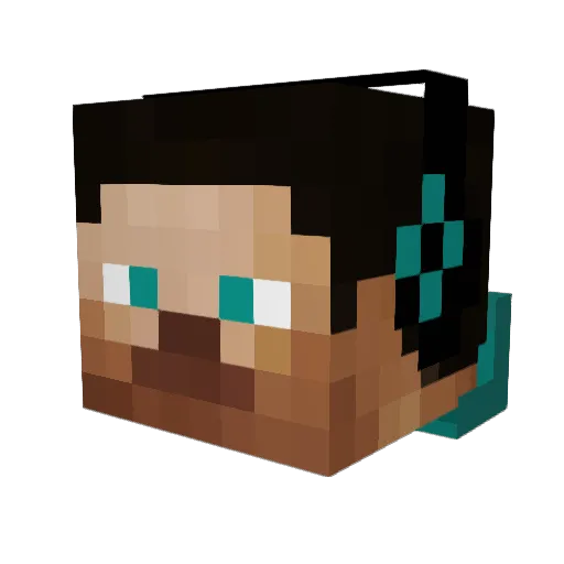crazylittleman7 Minecraft avatar head, 3D render