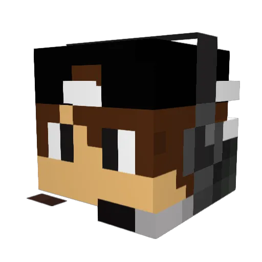 crazylojo Minecraft avatar head, 3D render