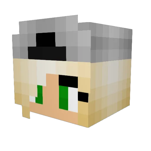 crazymacden Minecraft avatar head, 3D render