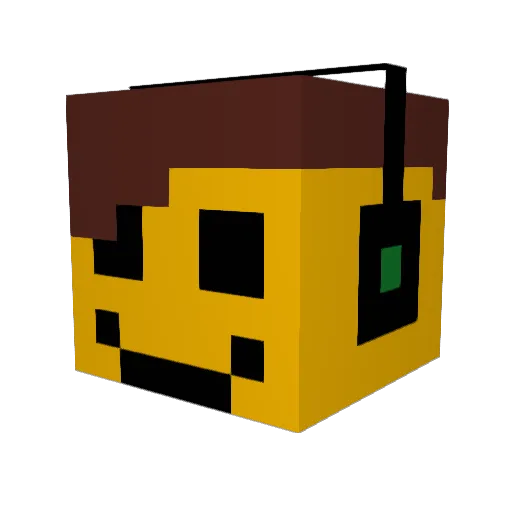 crazyman1222 Minecraft avatar head, 3D render