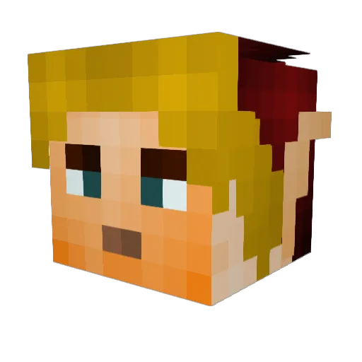 crazyman124 Minecraft avatar head, 3D render