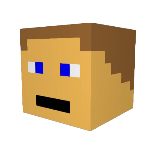 crazyman41001 Minecraft avatar head, 3D render