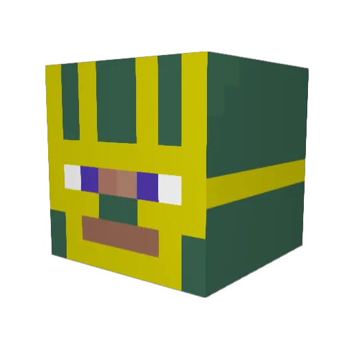crazymexican74 Minecraft avatar head, 3D render