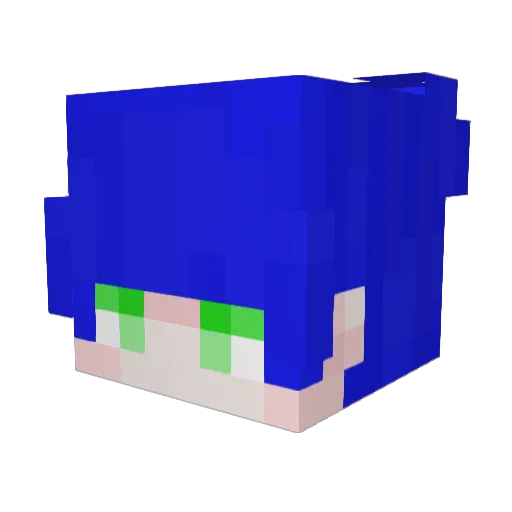 crazymic Minecraft avatar head, 3D render