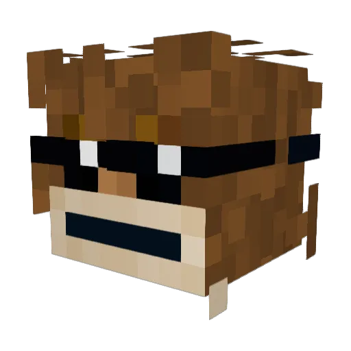 crazymonkey1066 Minecraft avatar head, 3D render
