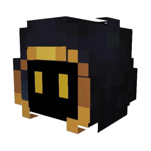 crazyoranger Minecraft avatar head, 3D render