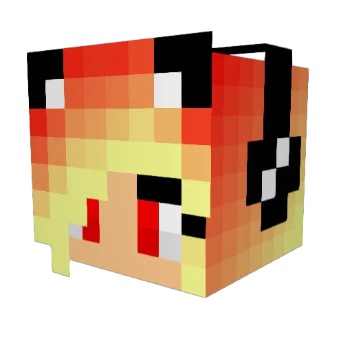 crazypanda44 Minecraft avatar head, 3D render