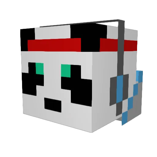 crazypanda88 Minecraft avatar head, 3D render