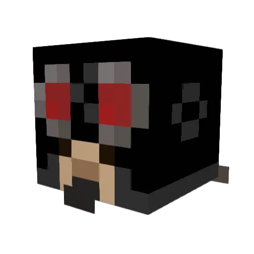 crazypaulo Minecraft avatar head, 3D render