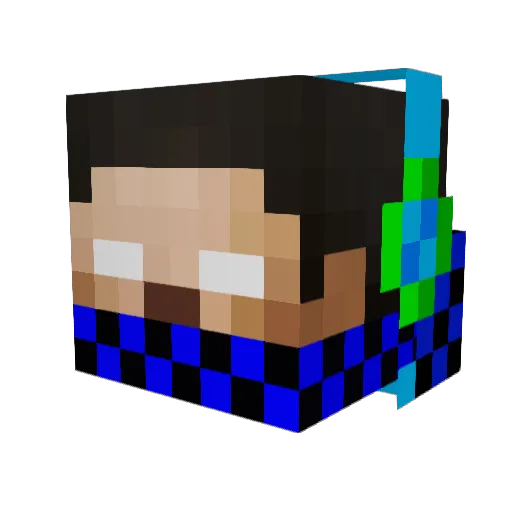 crazypavel Minecraft avatar head, 3D render